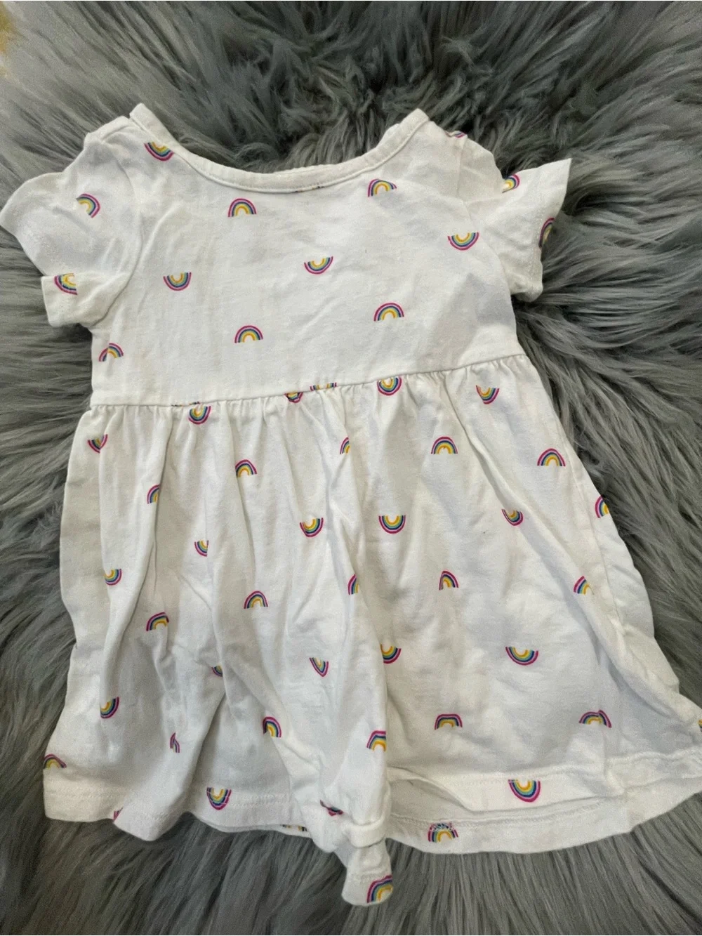 Old Navy Rainbow Print Baby Girl Dress 12-18 Months Cotton Item #2775